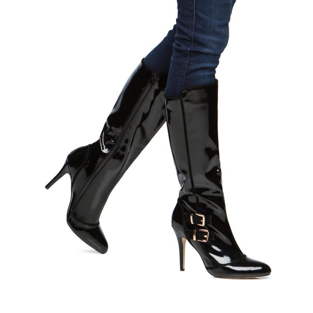 Shoedazzle Danette Boots - Black - 6.5
